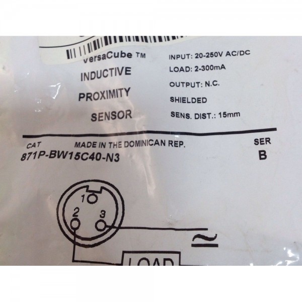 PROXIMITY SENSOR 871P-BW15C40-N3 100488 *PZB*