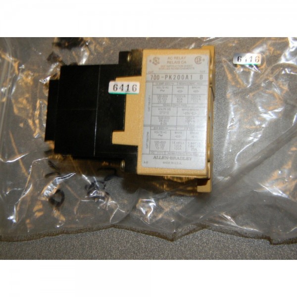 700-PK200A1 Series B Control Relay New Without Box