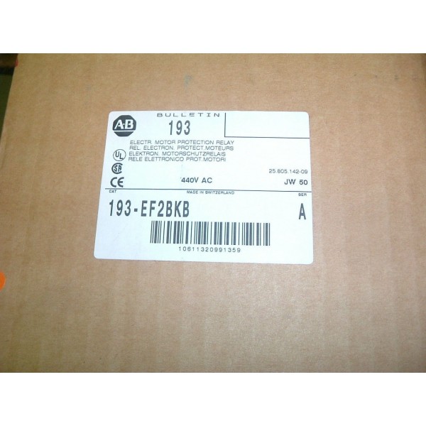 193 EF2BKB MOTOR PROTECTION RELAY 440VAC SER A NEW PACKED