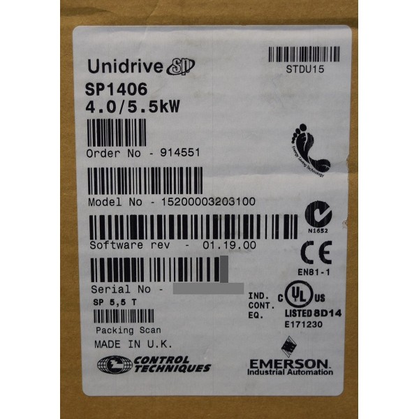 Unidrive SP1406 Free Shipping