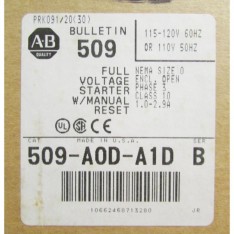 Size 0 110/120V Starter 1-2.9 Amp Overload 509 A0D A1D