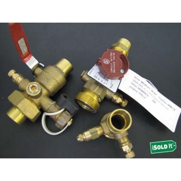 VALVE KIT FLOW RATE GPM 1.9 MC 1/2 NPTM UNIONX3/4"SWFT"
