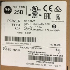 Powerflex 525 10HP AC Drive 25BD017N104