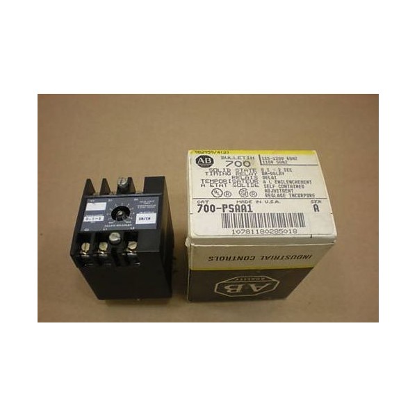 1 NIB ALLEN BRADLEY 700-PSAA1 700PSAA1 SOLID STATE TIMING RELAY 0.1-2 SEC SER A