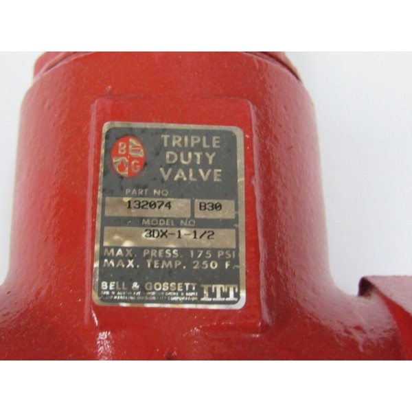 3DX 1-1/2 NPT Cast Iron Triple-Duty Valve"