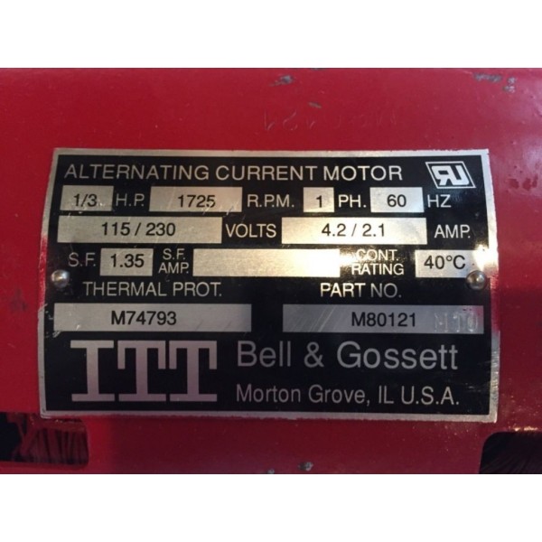 Power Pack,1/3 HP motor,1725 rpm,115/230V