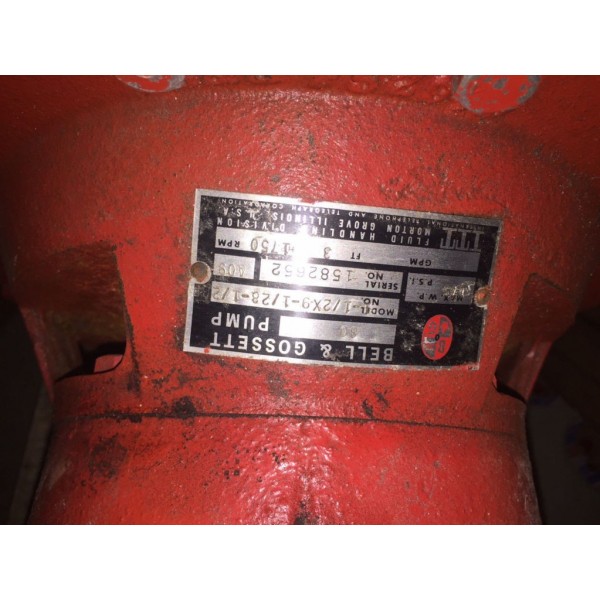 S-80 In-Line mounted PUMP  3HP 1750rpm 175PSI