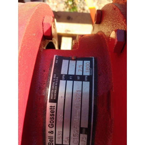 Pump 1800 rpm 175 max psi