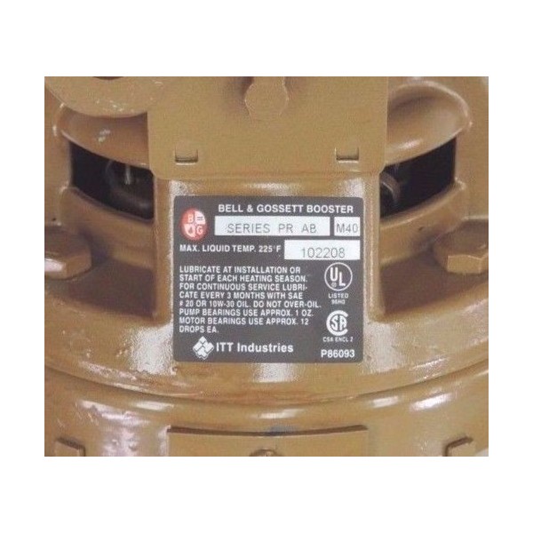 SERIES PR AB BRONZE BODY BOOSTER PUMP 1/6HP 1725RPM
