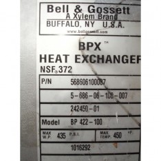 Xylem BPX Series Brazed Plate Heat Exchanger