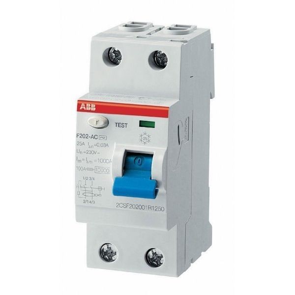 F427801 F202 AC SWITCH DIFFERENTIAL PURE 2P 40A 30MA 0,03A AC