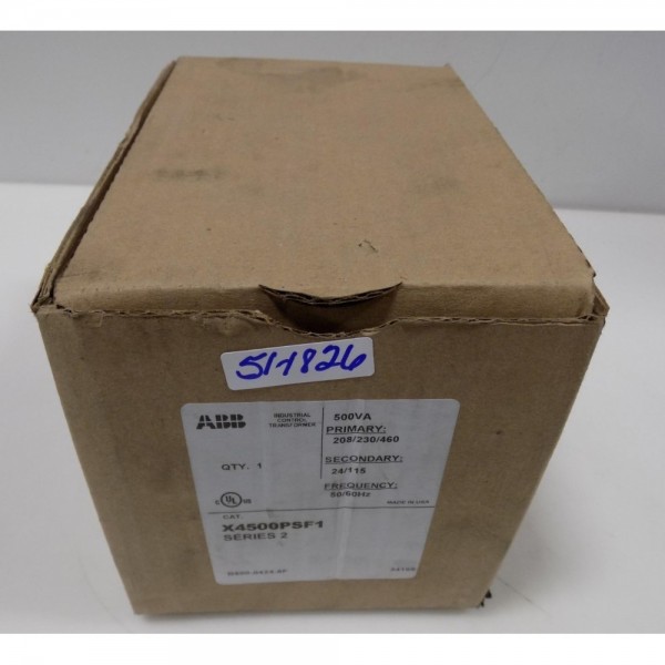 500VA CONTROL TRANSFORMER X4500PSF1 SER-2 NIB