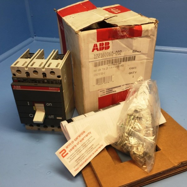 SACE S3 S3N070TBB-2 70A Circuit Breaker 480V Type S3N 2 Pole 70 Amp NIB