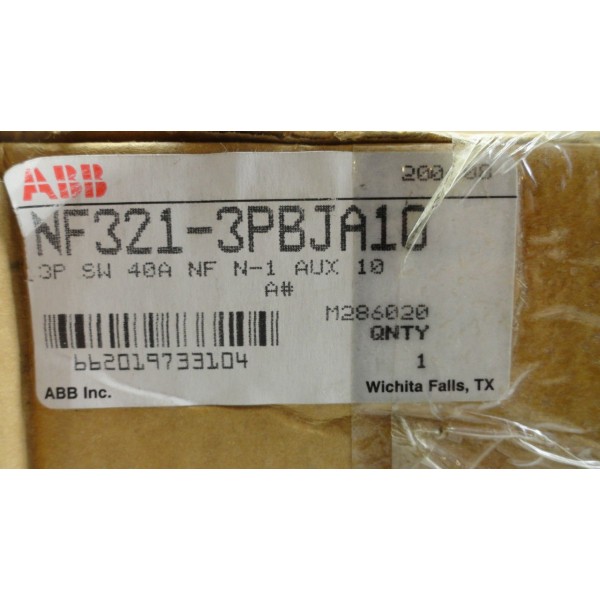 Disconnect Switch Enclosure NF321-3PBJA10 NEW