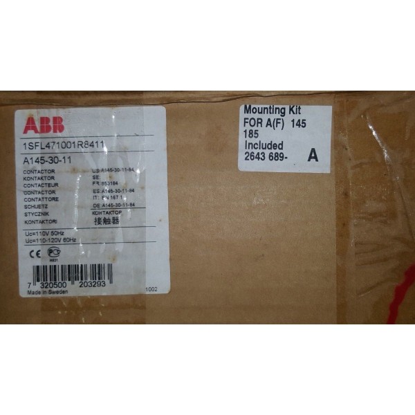 1SFL471001R8411 AC Non-Reversing IEC Contactor A145-30