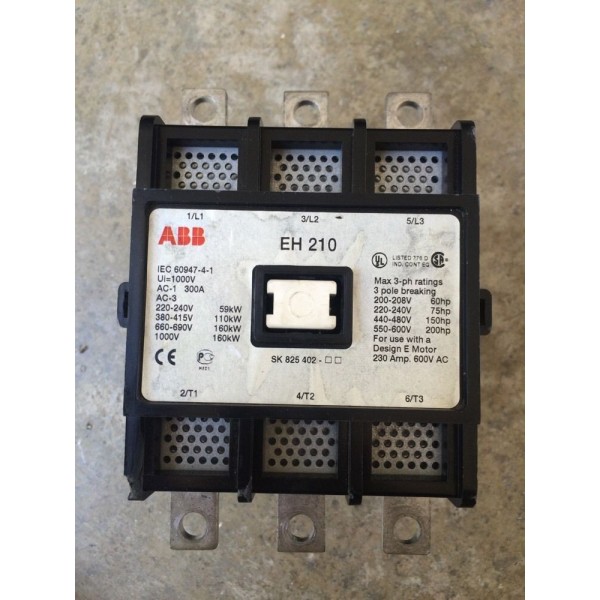 EH-210 Contactor 230 Amp 600V 250HP 24V Coil EH210