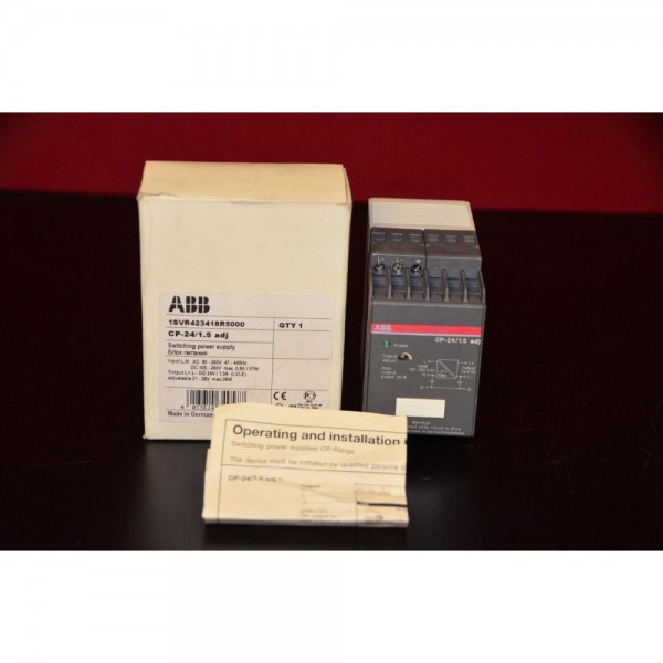 1SVR423418R5000 CP-24/1.5 adj 24VDC 1.5A Switching Power Supply NIB