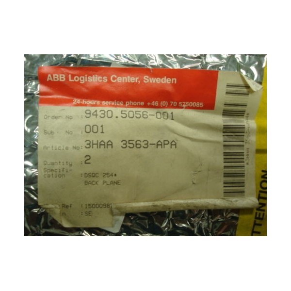 3HAA3563-APA S3 Backplane DSQC 254