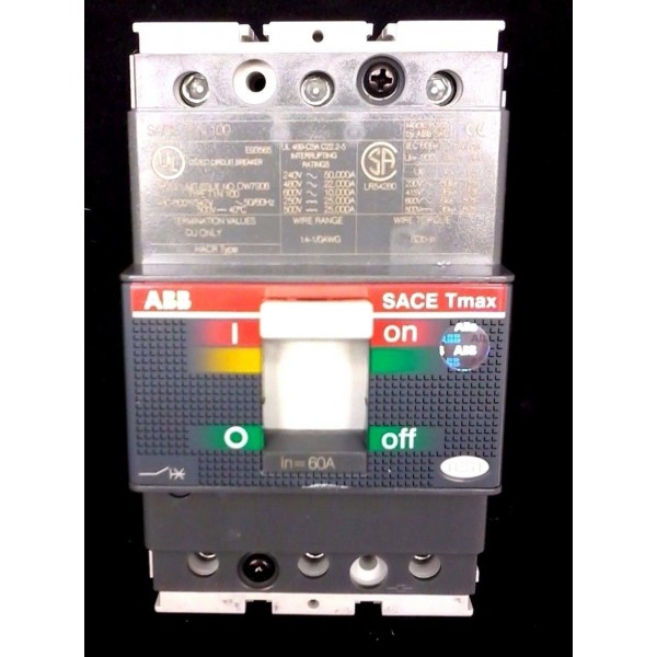 T1N060TL 3 POLE 60 AMP THERMAL MAGNETIC CIRCUIT BREAKER