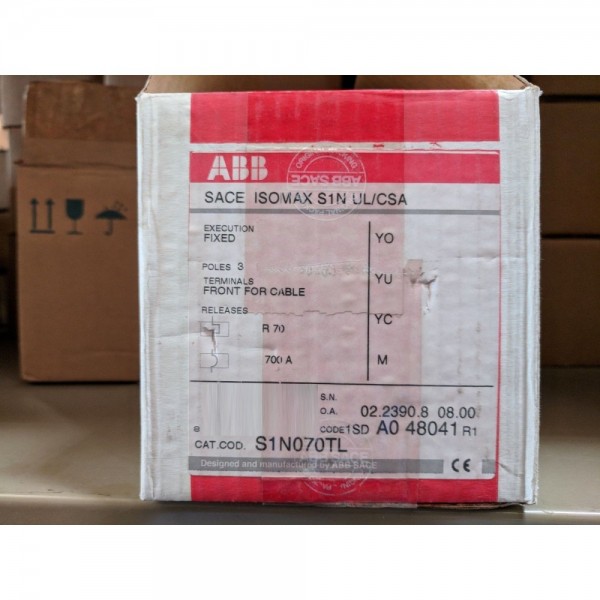 S1N070TL 70A, 277/480V, 20kA@480V, 25kA@415VB
