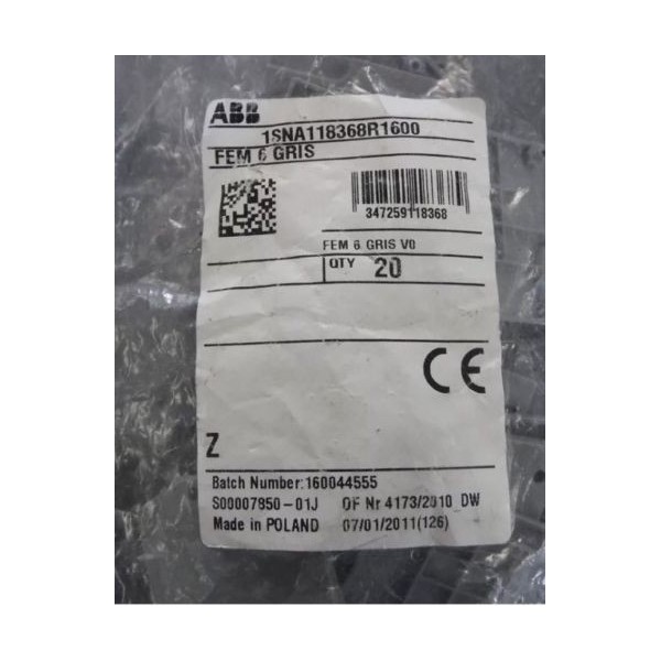 1SNA118368R1600 TERMINAL BLOCK END CAPS Qty 200 (GS1CF)