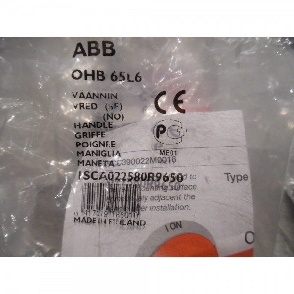 OHB65L6 PISTOL HANDLES 6X65MM BLACK 1SCA022580R9650 New Lot of 4