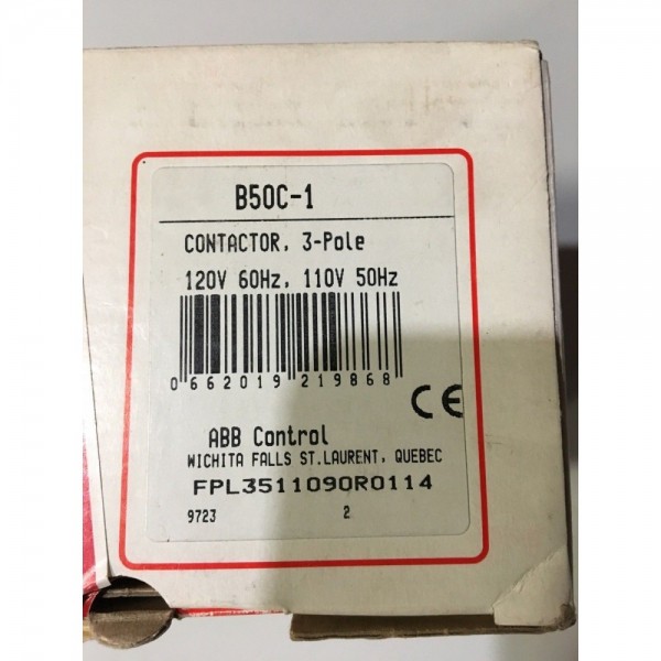B50C-1 Contactor 3 Pole
