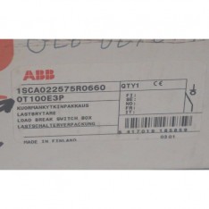 1SCA022575R0660 LOAD BREAK SWITCH BOX 0T100E3P