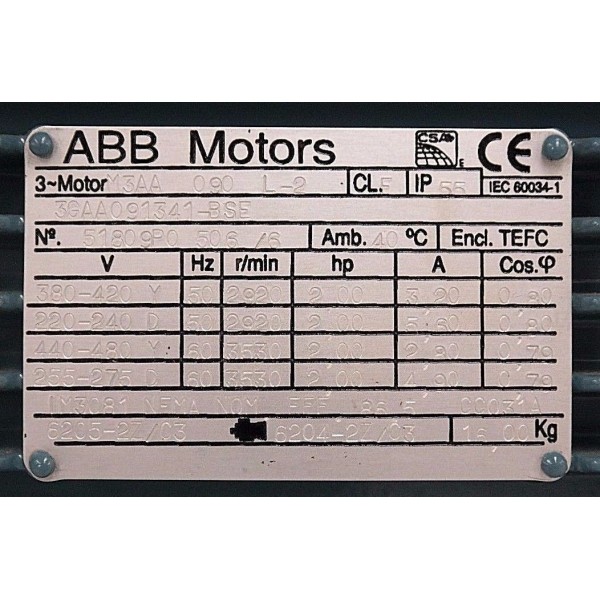 3GAA091341-BSE FLANGE MOUNTED MOTOR 3GAA091341BSE