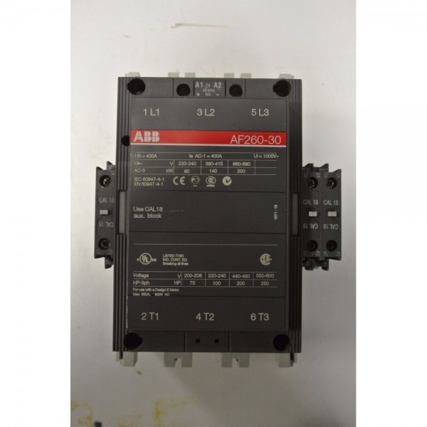 AF260-30 400 Amp 3 PH 600 Volt Max 20-60 VDC Coil TESTED & CLEANED CONTACTS