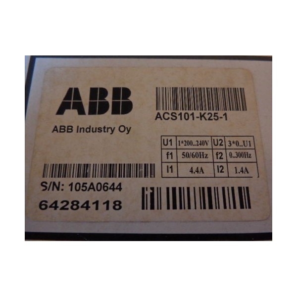 VARIABLE FREQUENCY DRIVE ACS101-K25-1 + KEYPAD