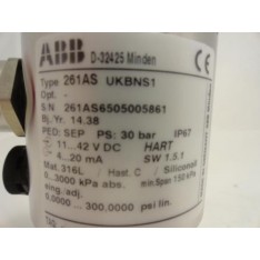 155582 New-No Box, ABB 261AS Absolute Pressure Transmitter, 11-42VDC, 1/2 NPT"
