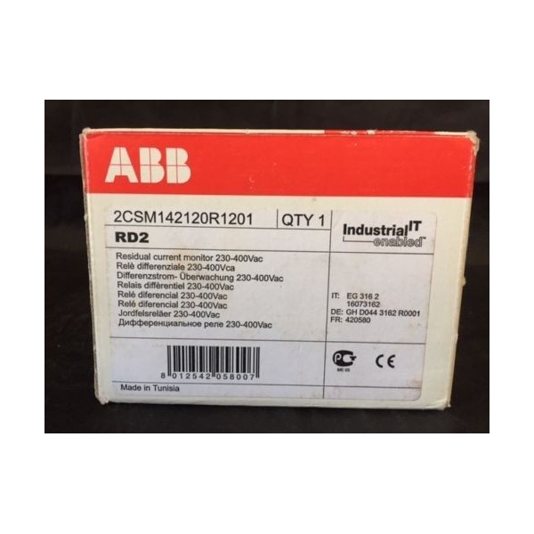 RD2 2CSM142120R1201 EG 316 2 Residual Current Monitor 230-400 Vac