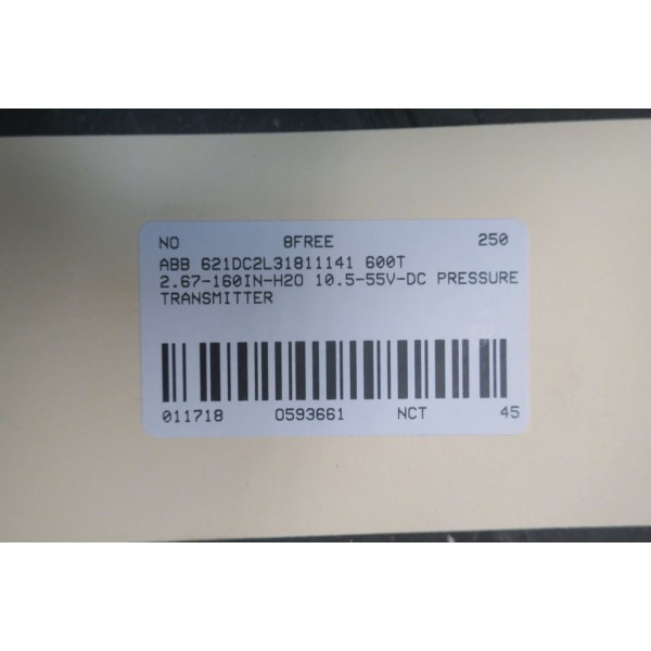 621DC2L31811141 600T PRESSURE TRANSMITTER 2.67-160IN-H2O 55V-DC D593661