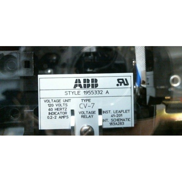 1955332-A Type CV-7 Voltage Relay 120V 60Hz NIB
