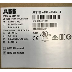 1PC New ABB Frequency converter ACS150-03E-05A6-4 2.2KW 380V