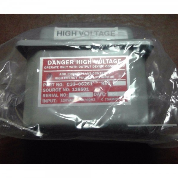 Power Plant Controls High Energy pulsed arc Ignitor Part No. C33-06261