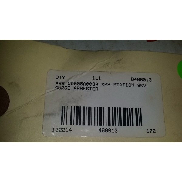 Q009SA008A TYPE XPS STATION CLASS SURGE ARRESTER B468013