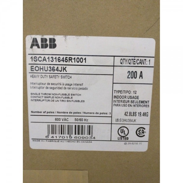 Heavy Duty Safety Switch EOHU364JK