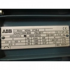 3GAA072002-BSE FLANGE MOUNTED MOTOR *NEW NO BOX*
