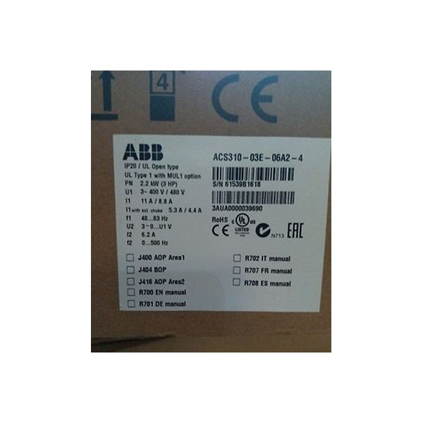 1PC NEW ABB Inverter ACS310-03E-06A2-4