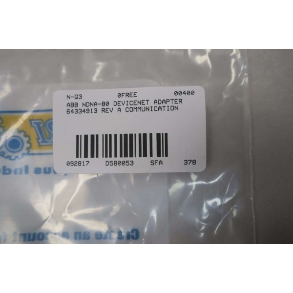 NDNA-80 DEVICENET ADAPTER 64334913 REV A D580053