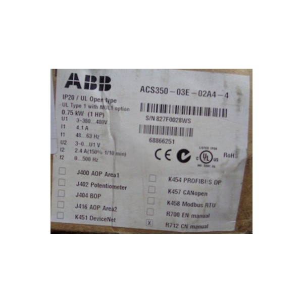 1PC New ABB Inverter ACS350-03E-02A4-4