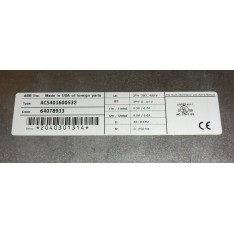 8.3A/6.2A 3-PHASE AC DRIVE ACS401600532 *NIB*