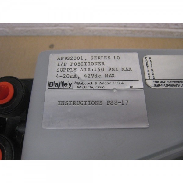 Bailey AP932001 150PSI I/P Pneumatic Valve Positioner Free Shipping