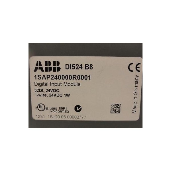 171715 Old-Stock, ABB 1SAP240000R0001 Input Module, Digital, 24VDC, 1 Watt