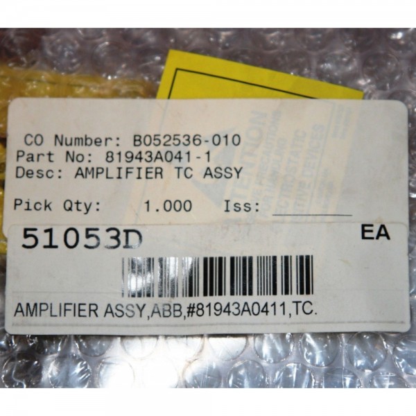 Amplifier TC Assembly 81943A041-1 for Process Gas Chromatograph NEW
