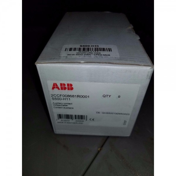 2CCF008681R0001 S500-H11 Auxiliary contact - 6 Available