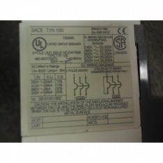 Circuit Breaker, SACE TMAX, T1N 100, 4 Pole, New in Sealed Box, NIFSB