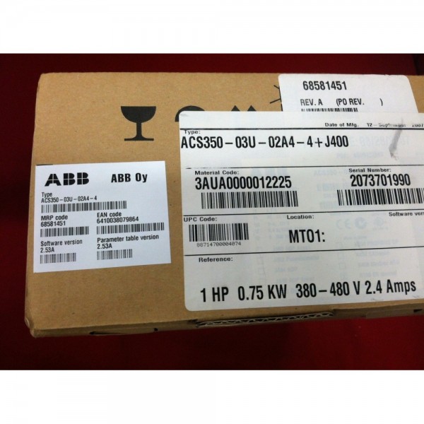 ACS350-030-02A4-4 1HP 480VAC